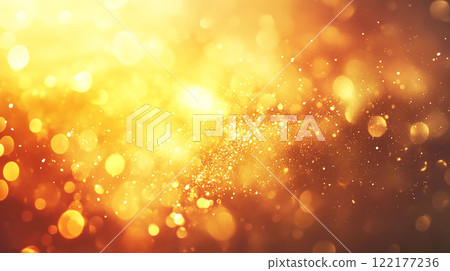 Gorgeous background with golden sparkles and glitter 122177236