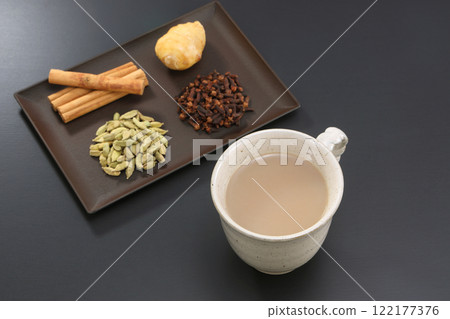 chai spice drink 122177376