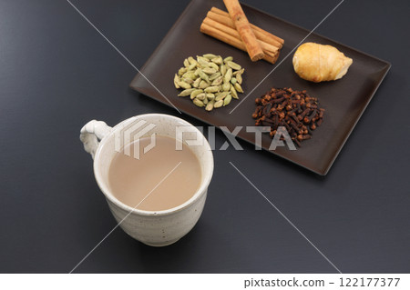 chai spice drink 122177377