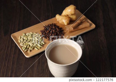 chai spice drink 122177576