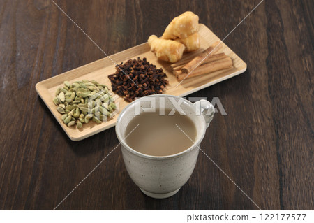 chai spice drink 122177577