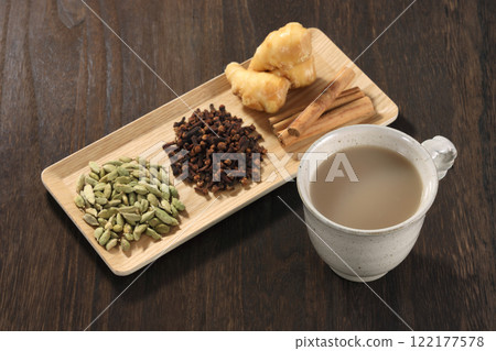 chai spice drink 122177578