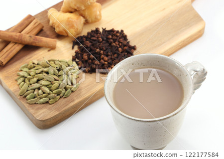 chai spice drink 122177584