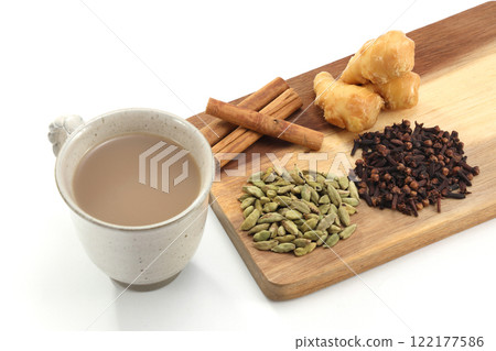 chai spice drink 122177586