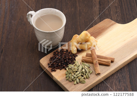 chai spice drink 122177588