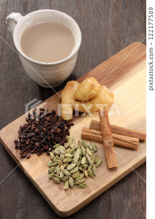 chai spice drink 122177589