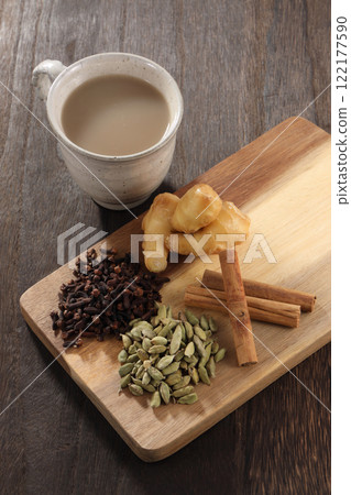 chai spice drink 122177590