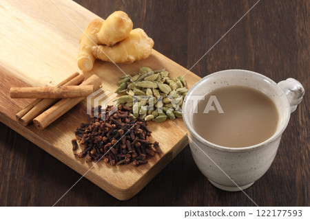 chai spice drink 122177593