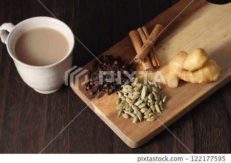 chai spice drink 122177595