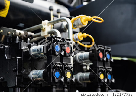 A hydraulic distributor with electromagnetic control. Special equipment. 122177755