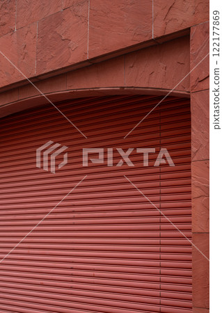 Red shutter door architecture Background Red shutter door architecture Background 122177869