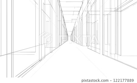 Light gray sketch building architecture. Industrial modern business technology. Abstract house hall silhouette. Neutral wallpaper Light gray sketch building architecture. Industrial modern business technology. Abstract house hall silhouette. Neutral wallpaper 122177889