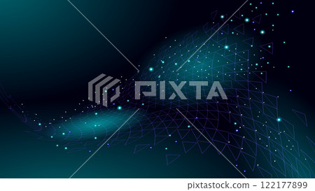 3D nanotechnololy dots texture cyberspace. Nano fiber chemical modern material design. Atom molecule macro structure development vector illustration 3D nanotechnololy dots texture cyberspace. Nano fiber chemical modern material design. Atom molecule macro structure development vector illustration 122177899