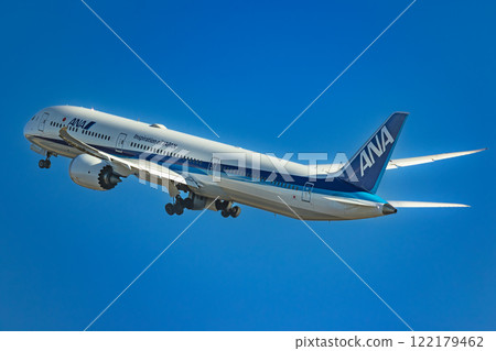 Jet passenger plane taking off from Haneda Airport 122179462