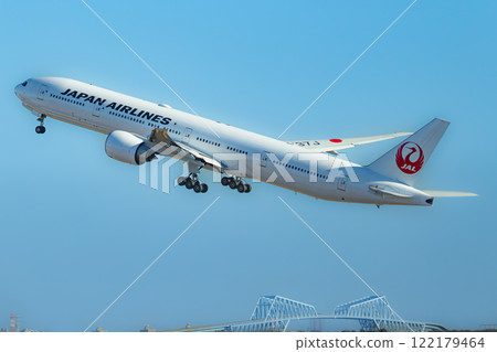 Jet passenger plane taking off from Haneda Airport 122179464