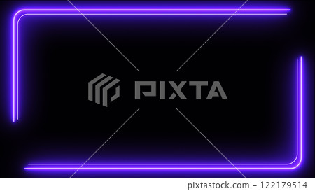 紫色框架的背景，如霓虹燈管 122179514