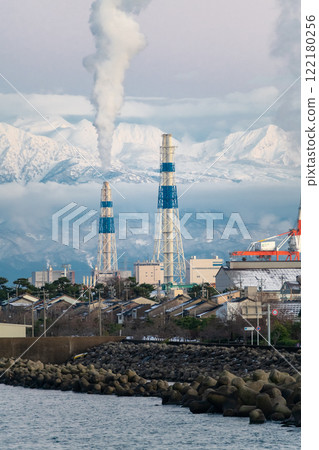 Toyama Shinko Thermal Power Plant and Mount Tsurugi 122180256