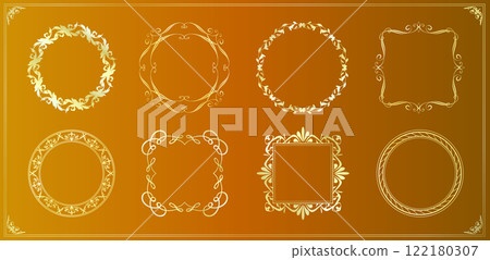 Elegant decorative borders 122180307