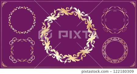Elegant decorative borders 122180309