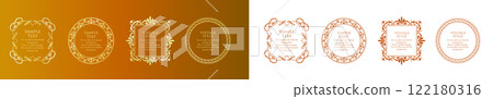 Elegant decorative borders Elegant decorative borders 122180316
