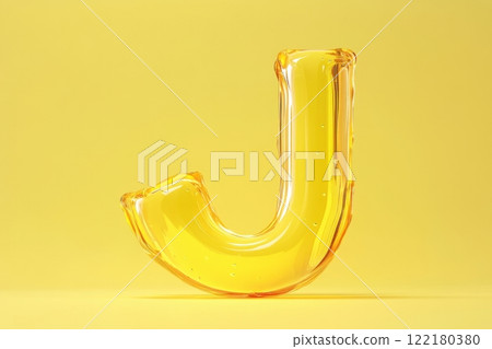 A large letter J is floating in the air 122180380