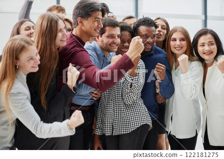 young Businesspeople in office having great success young Businesspeople in office having great success 122181275