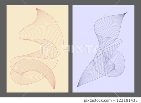 A pattern of wavy lines. Luxurious abstract background. Interior design, wallpaper, textures, textiles. The option of packaging, banners and creative design ideas A pattern of wavy lines. Luxurious abstract background. Interior design, wallpaper, textures, textiles. The option of packaging, banners and creative design ideas 122181435