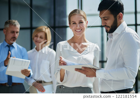 Business group working together on new project 122181554