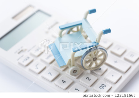 Wheelchair and calculator 122181665