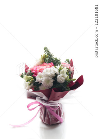 Elegant bouquet for a holiday, isolated on white background Elegant bouquet for a holiday, isolated on white background 122181681