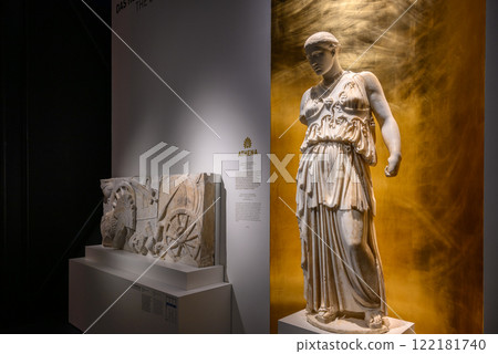 Panorama image composition showing the ancient city of Pergamon on the west coast of Asia Minor, by artist Yadegar Asisi in Berlin, Germany Panorama image composition showing the ancient city of Pergamon on the west coast of Asia Minor, by artist Yadegar Asisi in Berlin, Germany 122181740