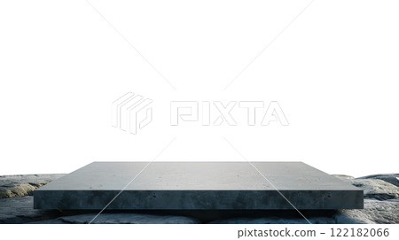 Marble Podium in Mystic Forest or mountains 122182066