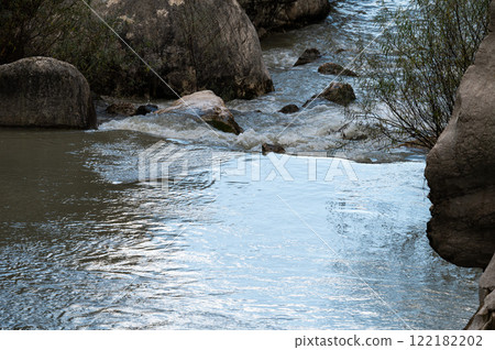 The Bovilla canyon and Terkuze river in Albania The Bovilla canyon and Terkuze river in Albania 122182202