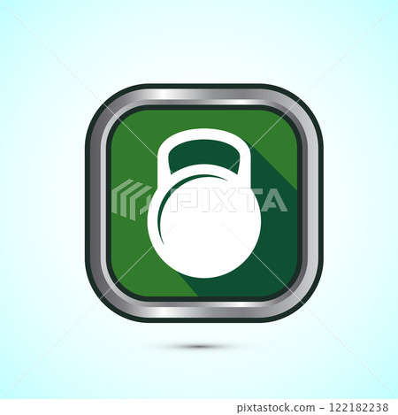 Kettlebell icon design illustration. Weight icon for weight lifting, fitness, and gym workouts. Button design Kettlebell icon design illustration. Weight icon for weight lifting, fitness, and gym workouts. Button design 122182238