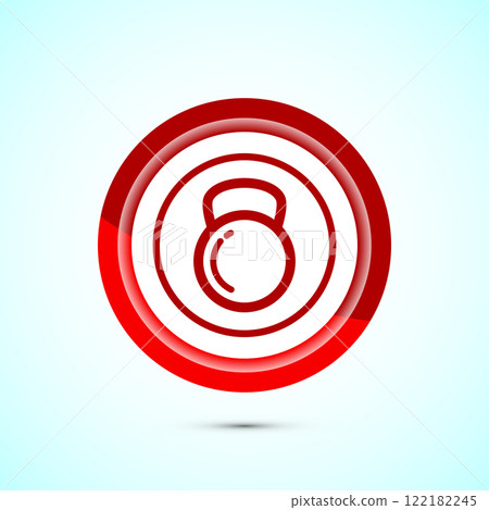 Kettlebell icon design illustration. Weight icon for weight lifting, fitness, and gym workouts. Button design Kettlebell icon design illustration. Weight icon for weight lifting, fitness, and gym workouts. Button design 122182245