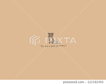 Simple animal background_sleepy bear Simple animal background_sleepy bear 122182303
