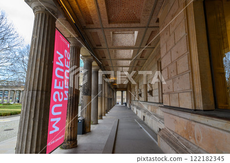 Neues Museum, New Museum in Museum Island complex in historic center of Berlin, Germany Neues Museum, New Museum in Museum Island complex in historic center of Berlin, Germany 122182345