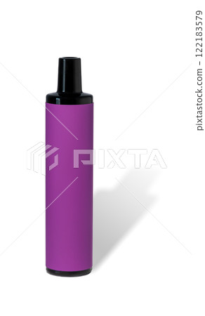 Violet ecigarette isolated with shadow, disposable vape electronic cigarette Violet ecigarette isolated with shadow, disposable vape electronic cigarette 122183579
