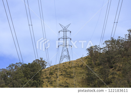 A large steel structure supporting the electricity network 122183611