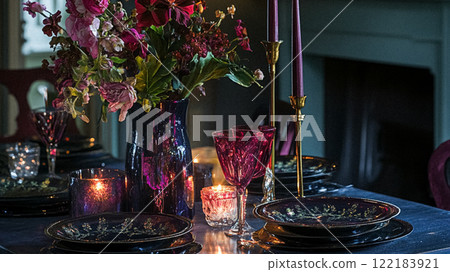New Year party decor, home decoration for festive holiday celebrations 122183921