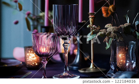 New Year party decor, home decoration for festive holiday celebrations 122184016