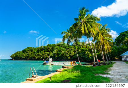 Port at a former penal colony on Ile Royale, the Salvation Islands in French Guiana, South America 122184697