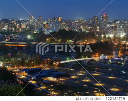 從仙台城遺址看到的仙台市夜景（宮城縣） 122184719