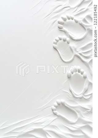 A childs hand holding a glitter-filled transparent Christmas ornament, blurred holiday lights in the background, festive scene 122185492