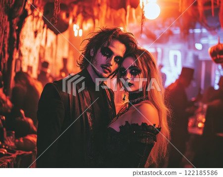 A group of friends sitting together at an outdoor cafe, engaging in conversation and laughing, focus on friendship, social interaction, and leisure, casual setting 122185586