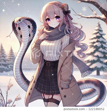 戴著雪帽的女孩 122186052