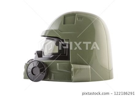 Special forces green helmet isolated on white background with clipping path 122186291