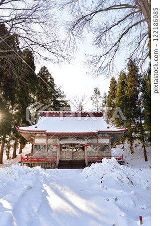 拍攝北海道厚生部町立稻荷神社境內的冬季風景 拍攝北海道厚生部町立稻荷神社境內的冬季風景 122186985