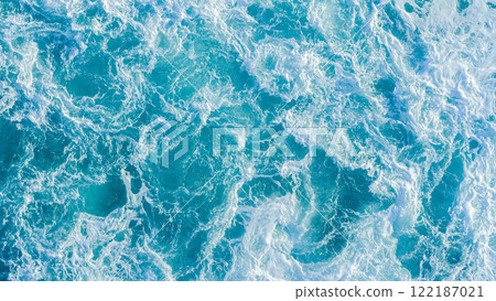 從天空看到的瀨戶內海的波浪，德島縣的漩渦，高分辨率 122187021