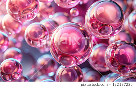 Pink soap bubbles: illusions, dreams and fragility of beauty 122187223